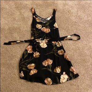 Dark navy Floral sun dress